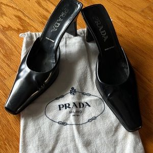 Prada black mules